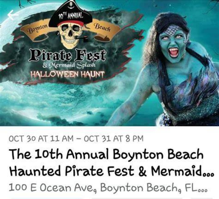 Boynton Beach Haunted Pirate Fest & Mermaid Splash | Macaroni KID Boynton Beach