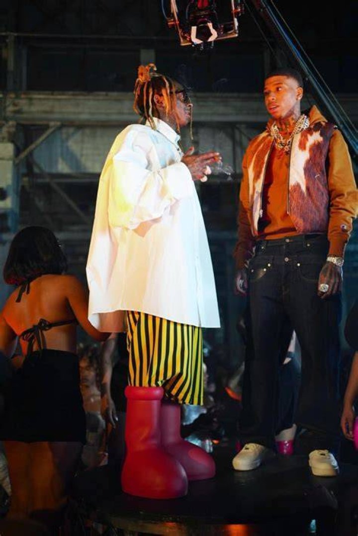 
Every celeb wearing MSCHF Big Red Boots 