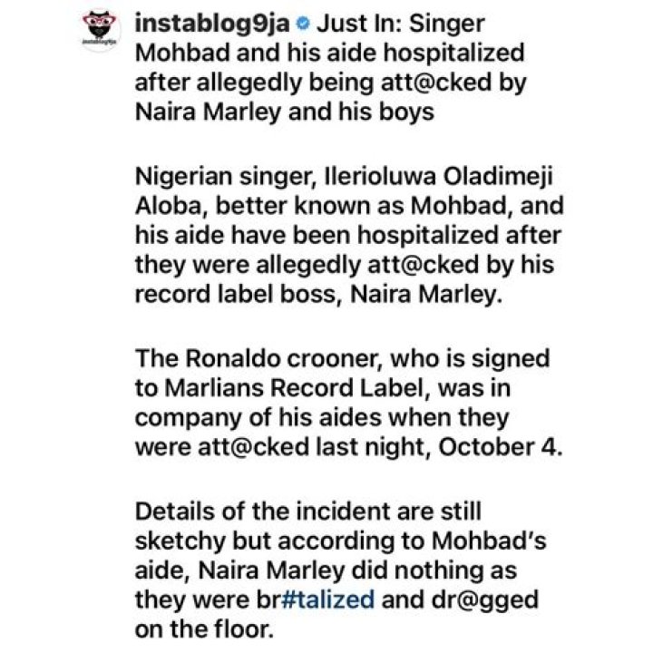 
He’s Not In His Right Senses- Naira Marley Reacts To Mohbad’s Allegation Of Being Assaulted 